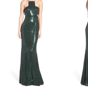 Jay Godfrey Emerald Sequin Dress